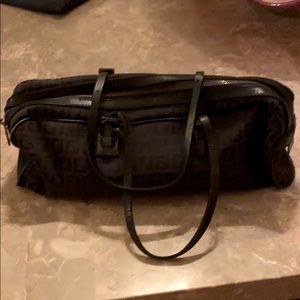 Mini Fendi Zucca bag black